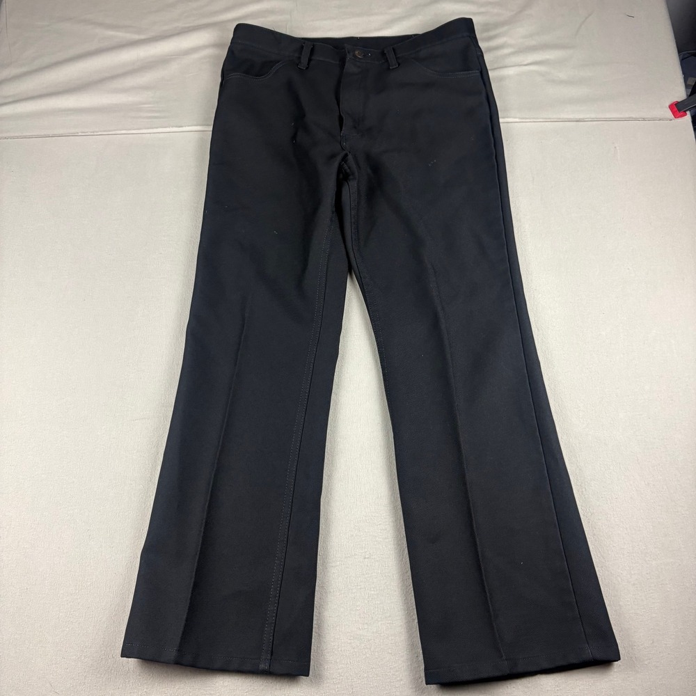 Wrangler Riata Mens Western Dress Pants Black 82BK 36x30 Straight Leg Polyester